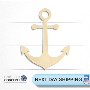 Anchor - Laser Cut Unfinished Wood Cutout Craft Shapes