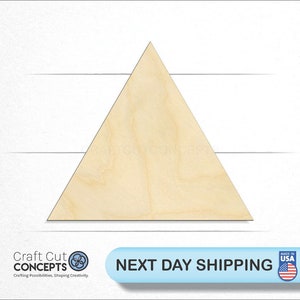Triángulo equilátero - Formas artesanales de corte de madera sin terminar cortadas con láser
