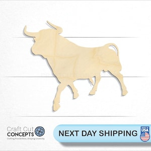 Bull - Laser Cut Unfinished Wood Cutout Craft Shapes