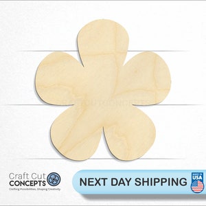 Unfinished Wood Flower - Laser Cut Unfinished Wood Cutout Craft Shapes