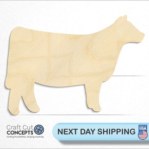 Cow Heifer Shape - Laser Cut Unfinished Wood Cutout Craft Shapes