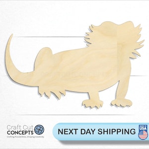 Lizard Bearded Dragon - Laser Cut Out Unfinished Wood Craft Shape REP55 Lizard Bearded Dragon - Laser Cut Out Unfinished Wood Craft Shape REP55