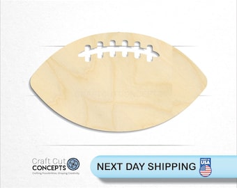 Football Cutout - Laser Cut Unfinished Wood Cutout Craft Shapes