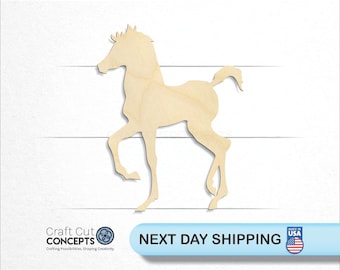 Baby Horse Foal Colt - Laser Cut Unfinished Wood Cutout Craft Shapes