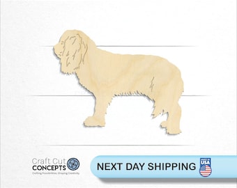 King Charles Caviler Dog - Laser Cut Unfinished Wood Cutout Craft Shapes