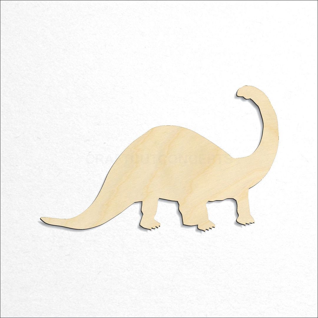 Brontosaurus Dinosaur Shape - Laser Cut Unfinished Wood Cutout Craft ...