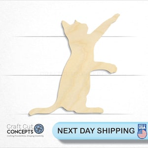 Cat - Laser Cut Out Unfinished Wood Craft Shape CAT40 Cat - Laser Cut Out Unfinished Wood Craft Shape CAT40