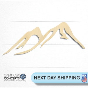 Mountain Outline - Laser Cut Unfinished Wood Cutout Craft Shapes