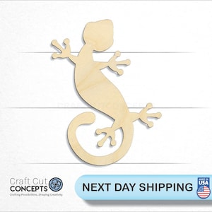 Lizard Gecko - Laser Cut Out Unfinished Wood Craft Shape REP34 Lizard Gecko - Laser Cut Out Unfinished Wood Craft Shape REP34