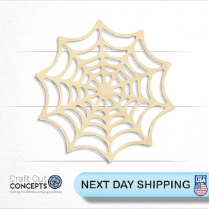 Spider Web - Laser Cut Unfinished Wood Cutout Craft Shapes