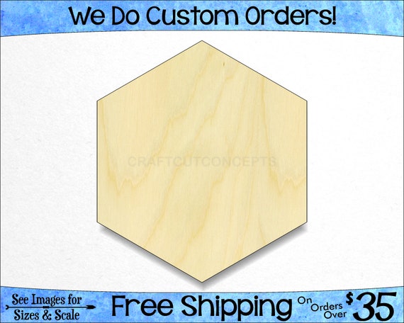 Hexagon Shape Unfinished Wood Hexagon Shape Craft Shape Laser Cut Hexagon Shape LargeSmall Hexagon Shape DIY Shape