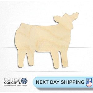 Baby Calf Shape - Laser Cut Unfinished Wood Cutout Craft Shapes