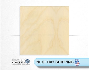Square Shape - Laser Cut Unfinished Wood Cutout Craft Shapes