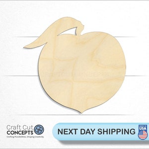 Peach - Laser Cut Unfinished Wood Cutout Craft Shapes