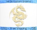 Tribal Gothic Dragon Shape - Large & Small - Pick Size - Unfinished Cutout Shapes Shield Banner Dungeon Decoration Castle (SO-0021-06)*6-24 