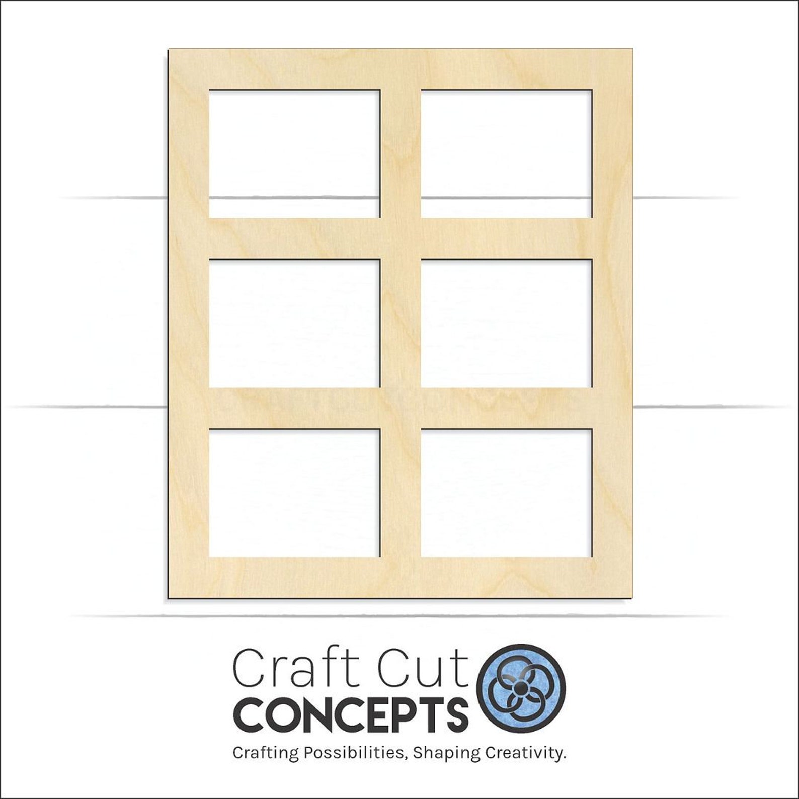 Rectangular Window Cutouts Colonial Window - Laser Cut Unfinished Wood Cutout Craft Shapes - Etsy
