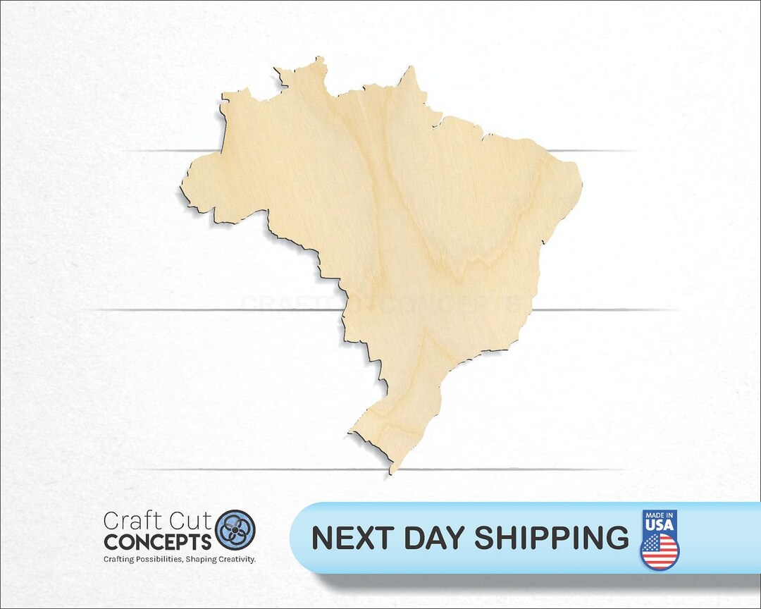 Brazil - Laser Cut Unfinished Wood Cutout Craft Shapes - Etsy