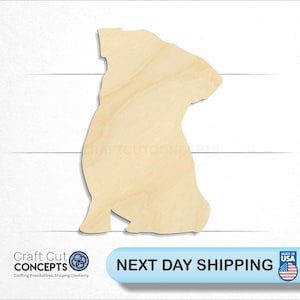 Pug - Laser Cut Unfinished Wood Cutout Craft Shapes