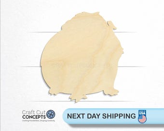 Guinea Pig - Laser Cut Unfinished Wood Cutout Craft Shapes