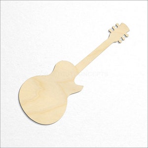Guitar Shape craft blank top down view product photo.