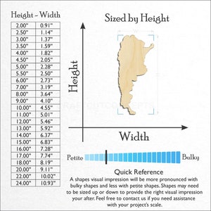 Argentina South America Country Cutout  Baltic Birch craft wood blank sizes available