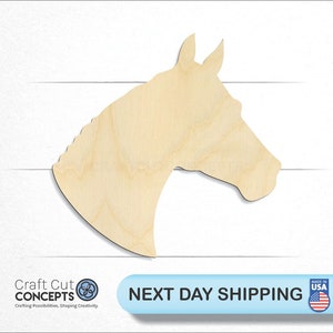 Horse Head - Laser Cut Unfinished Wood Cutout Craft Shapes