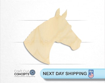 Horse Head - Laser Cut Unfinished Wood Cutout Craft Shapes