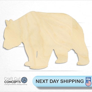 Bear Panda - Laser Cut Out Unfinished Wood Craft Shape BER8 Bear Panda - Laser Cut Out Unfinished Wood Craft Shape BER8