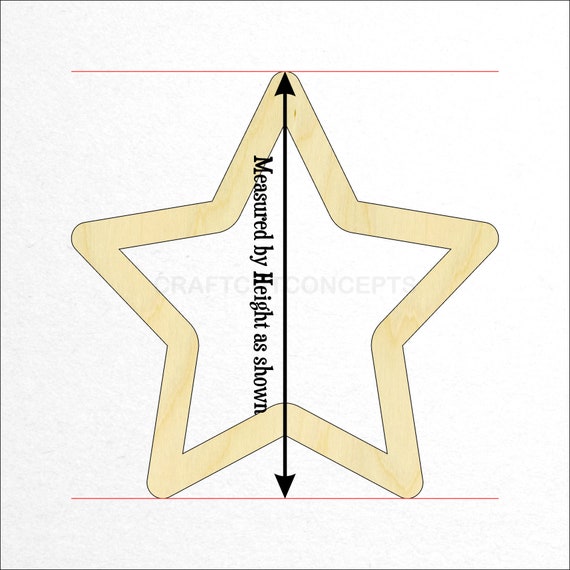 Different Size Star Outline