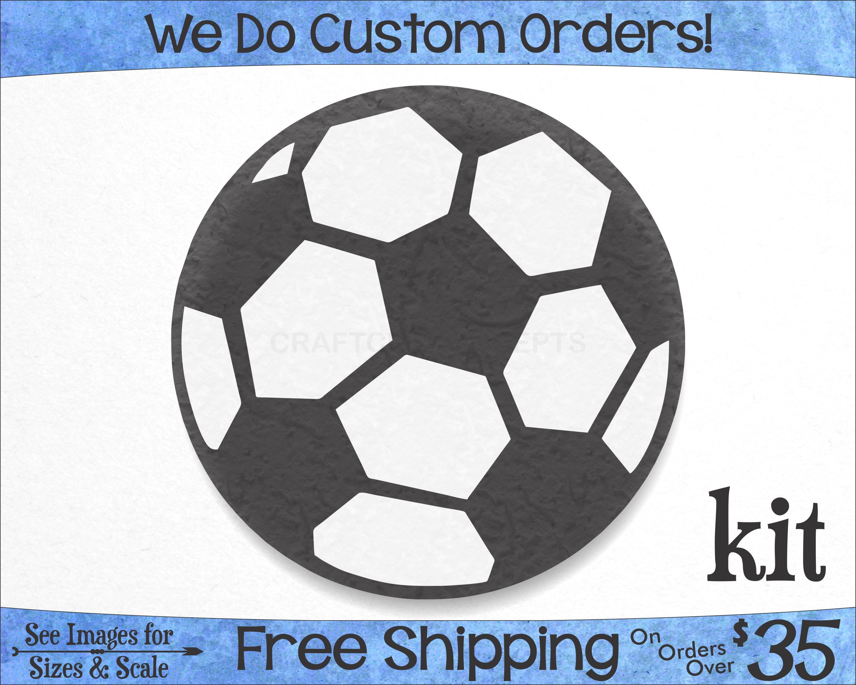 Soccer Ball Kit Assemble Paint and Craft Large & Small Etsy