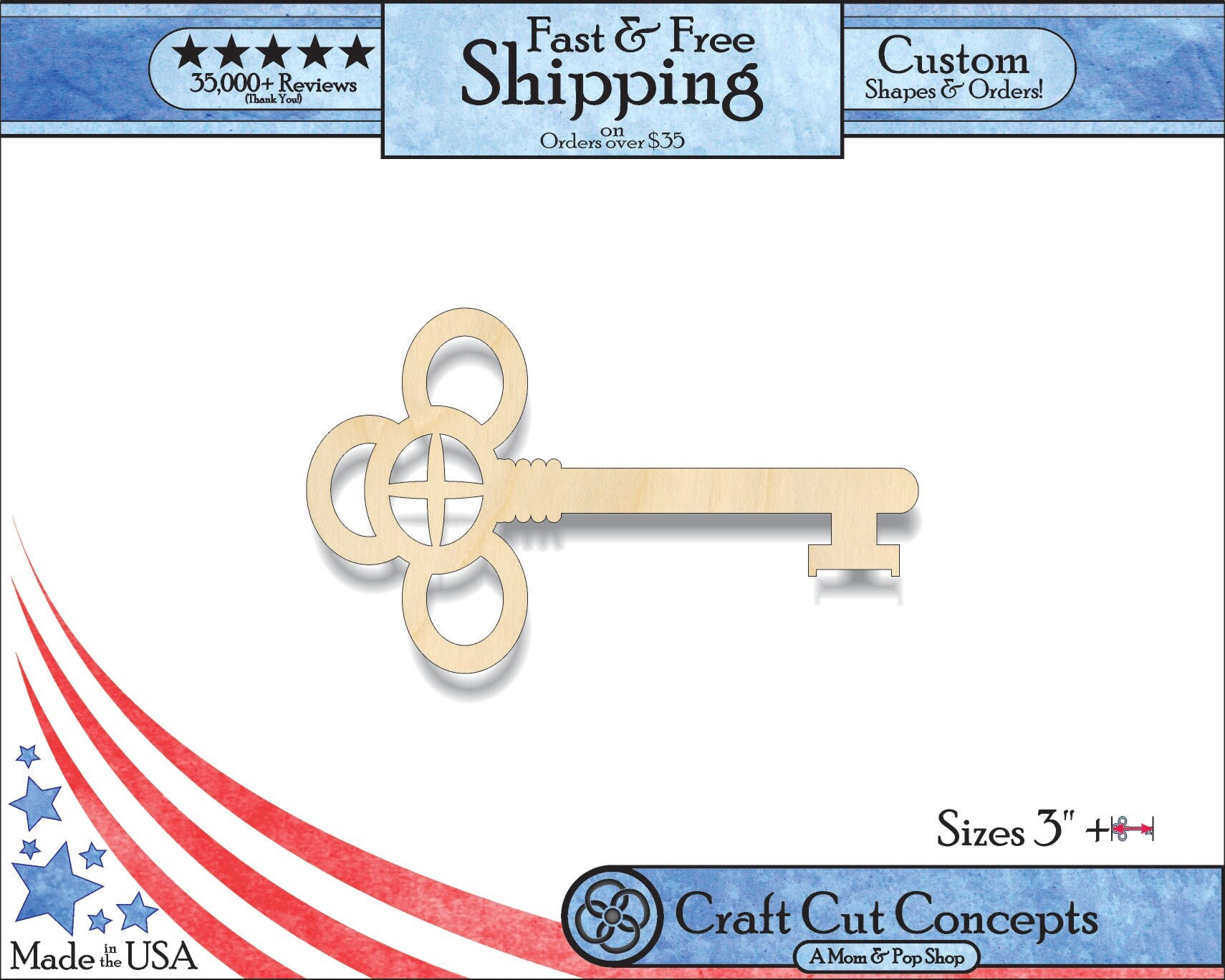 Buy Online Wood Skeleton Keys Cutouts