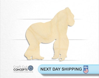 Gorilla Shape - Laser Cut Unfinished Wood Cutout Craft Shapes