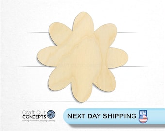 Daisy Flower Shape - Laser Cut Unfinished Wood Cutout Craft Shapes