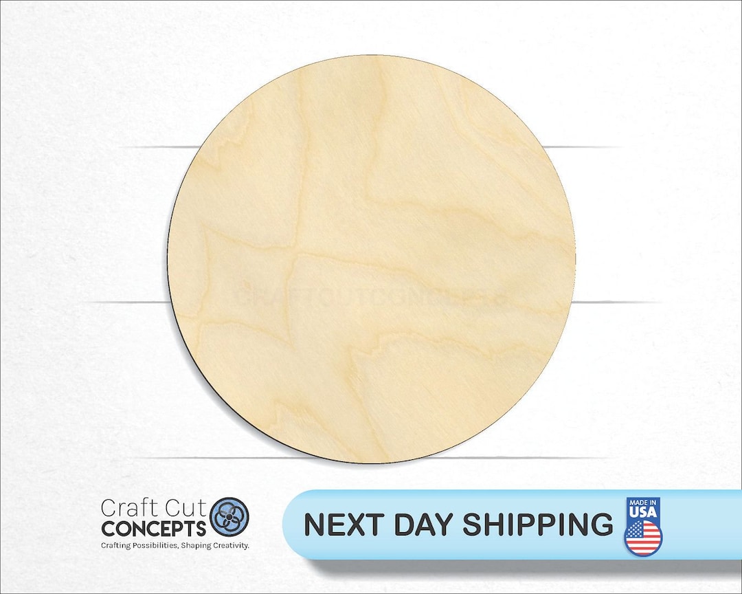 Wood Circle Shape Laser Cut Unfinished Wood Cutout Craft Shapes Etsy