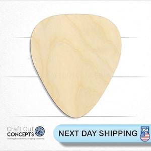 Guitar Pick - Laser Cut Unfinished Wood Cutout Craft Shapes