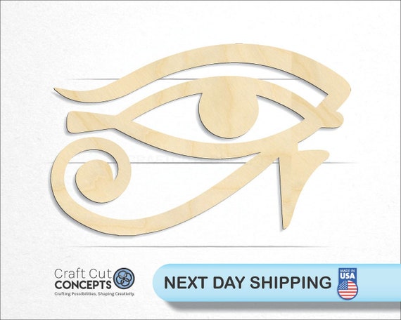 Egyptian Eye - Laser Cut Out Unfinished Wood Craft Shape WLD55 Egyptian Eye - Laser Cut Out Unfinished Wood Craft Shape WLD55