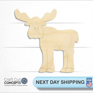 Moose - Laser Cut Out Unfinished Wood Craft Shape MUS15 Moose - Laser Cut Out Unfinished Wood Craft Shape MUS15