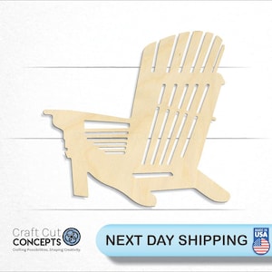 Adirondack Beach Chair - Laser Cut Unfinished Wood Cutout Craft Shapes