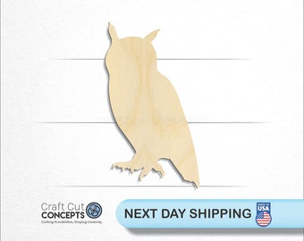 Owl - Laser Cut Unfinished Wood Cutout Craft Shapes