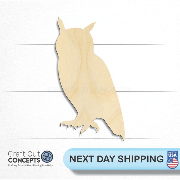 Owl - Laser Cut Unfinished Wood Cutout Craft Shapes