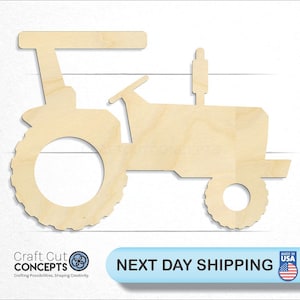 Tractor - Laser Cut Unfinished Wood Cutout Craft Shapes