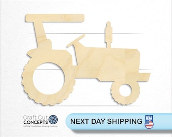 Tractor - Laser Cut Unfinished Wood Cutout Craft Shapes