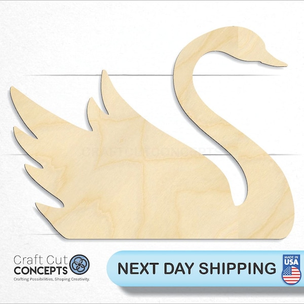 Swan - Laser Cut Unfinished Wood Cutout Craft Shapes