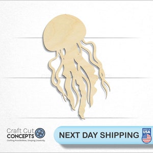 Ocean Jellyfish - Laser Cut Out Unfinished Wood Craft Shape SEA35 Ocean Jellyfish - Laser Cut Out Unfinished Wood Craft Shape SEA35