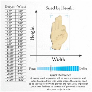 Measure In Sign Language Letter F Sign Language ASL Cutout - Laser Cut Unfinished Wood Shapes ...