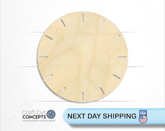 Clock Watch - Laser Cut Unfinished Wood Cutout Craft Shapes