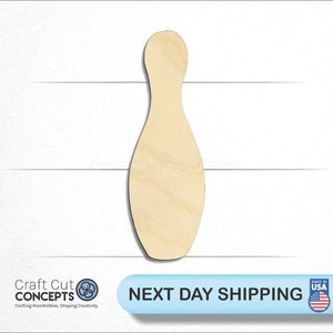 Sport Bowling - Laser Cut Out Unfinished Wood Craft Shape SPT6 Sport Bowling - Laser Cut Out Unfinished Wood Craft Shape SPT6