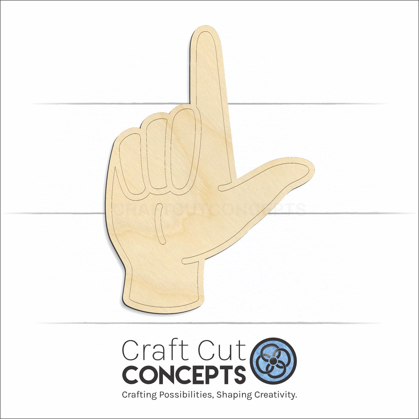 Letter L Sign Language ASL Cutout - Laser Cut Unfinished Wood Shapes ...