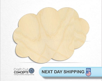 Fluffy Cloud - Laser Cut Unfinished Wood Cutout Craft Shapes