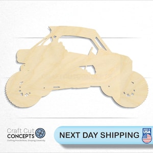 Side by Side ATV - Laser Cut Unfinished Wood Cutout Craft Shapes